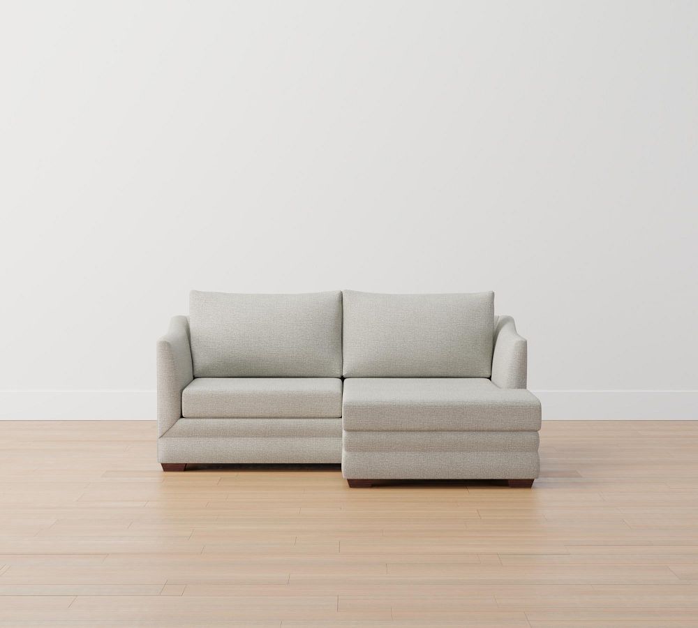 Celeste Upholstered Sofa with Reversible Chaise Sectional | Pottery Barn