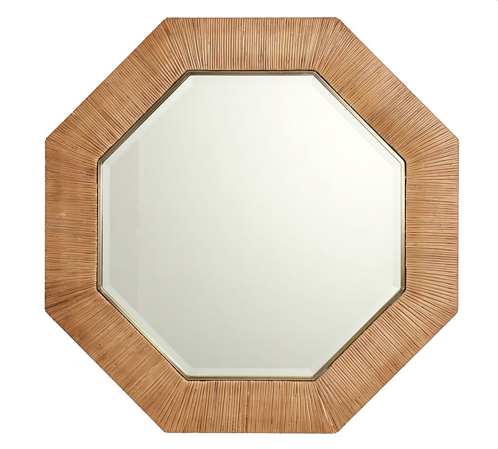 Sarah Bartholomew Octagonal Rattan Wall Mirror Pottery Barn
