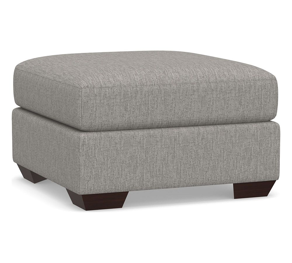 OPEN BOX Big Sur Upholstered Ottoman 32" x 25", Down Blend Wrapped