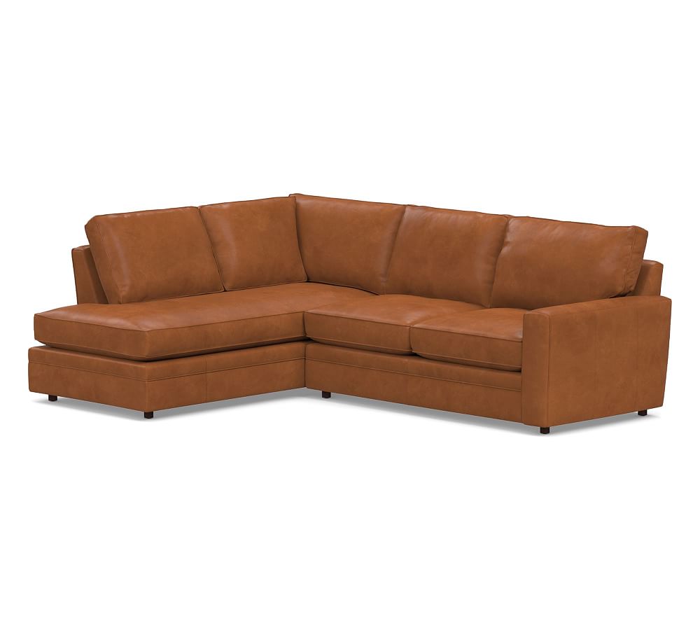 Pearce Square Arm Leather Return Bumper Sectional
