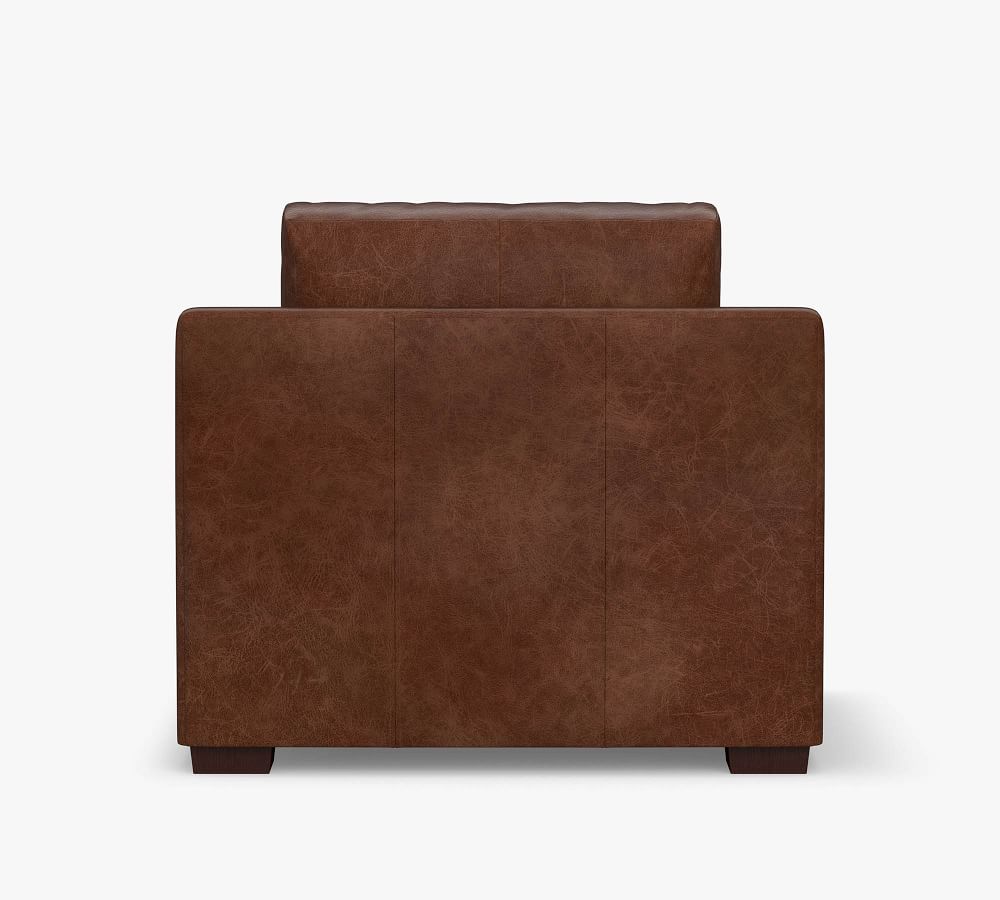 Shasta Square Arm Leather Armchair | Pottery Barn