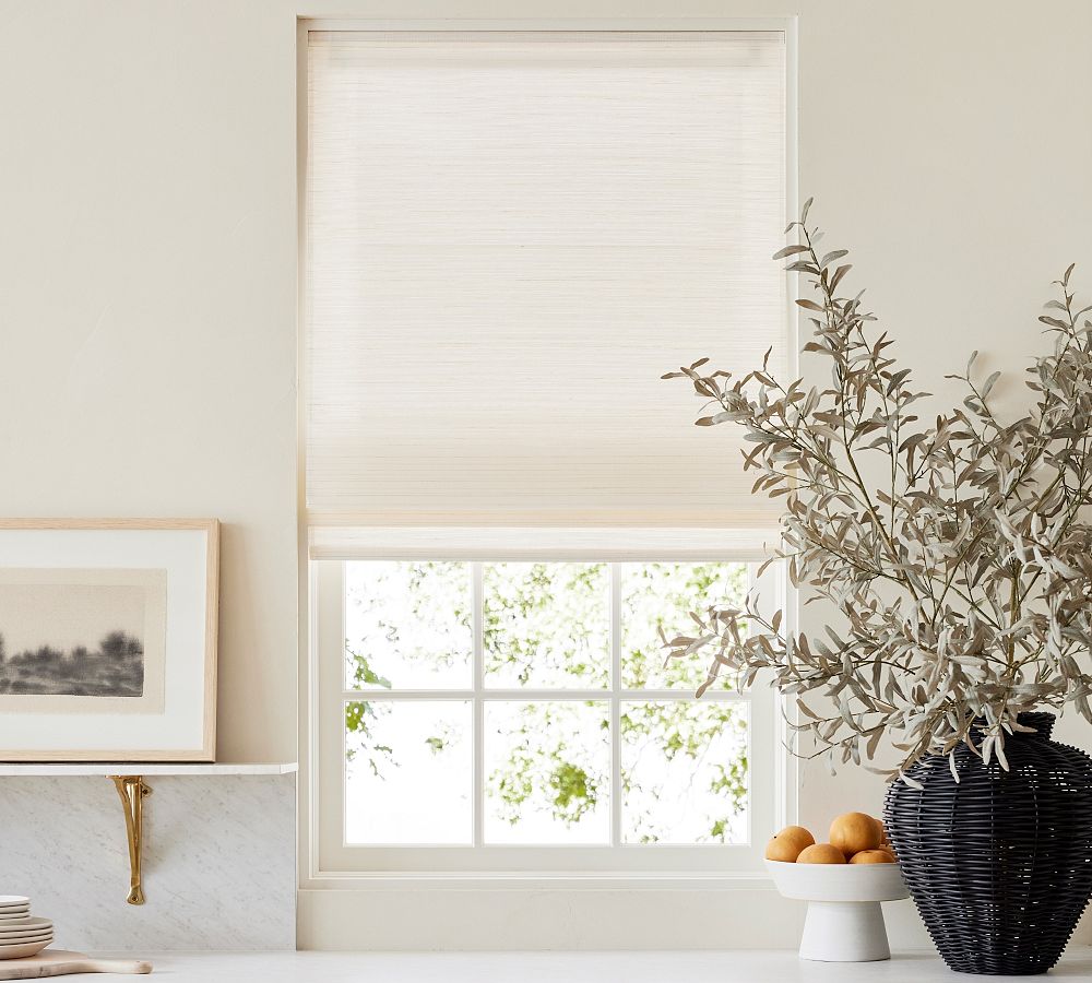 Custom Terrace Natural Roman Shades Pottery Barn