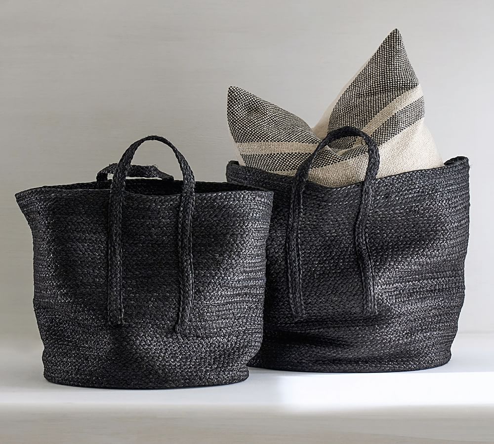 Baja Handwoven Jute Baskets Set of 2 Pottery Barn