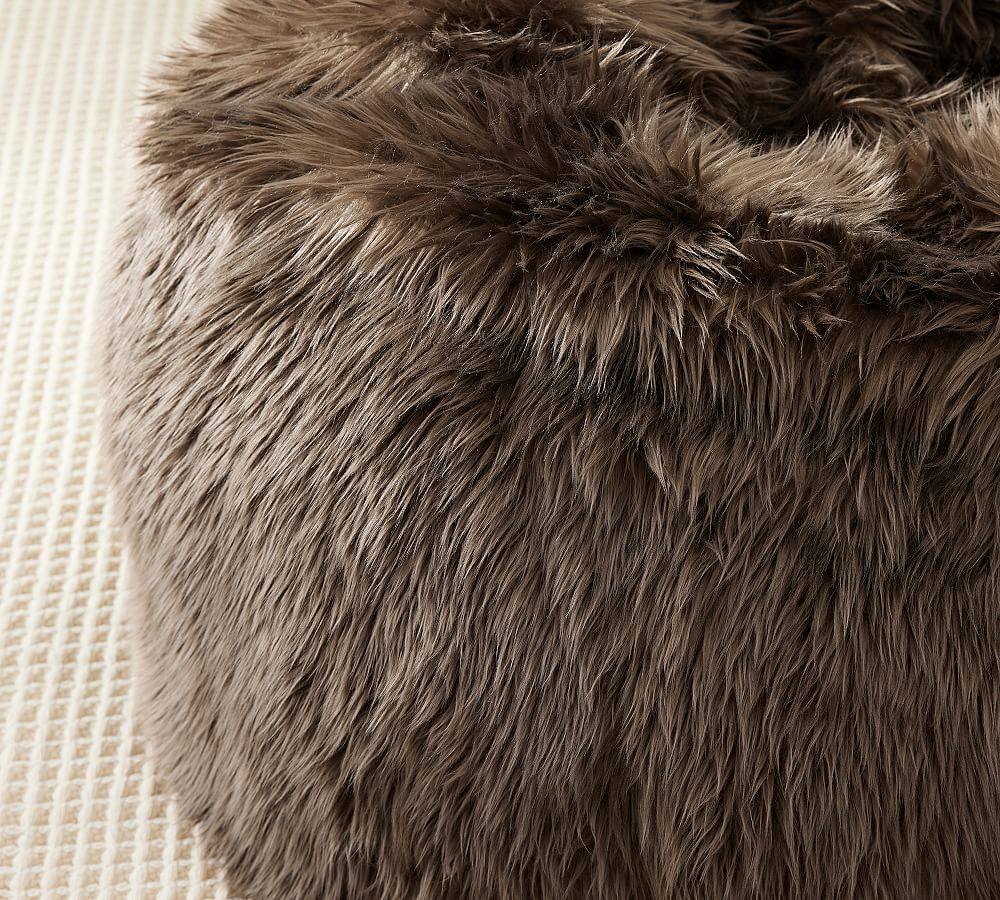 Luxe Faux Fur Bean Bag Pottery Barn