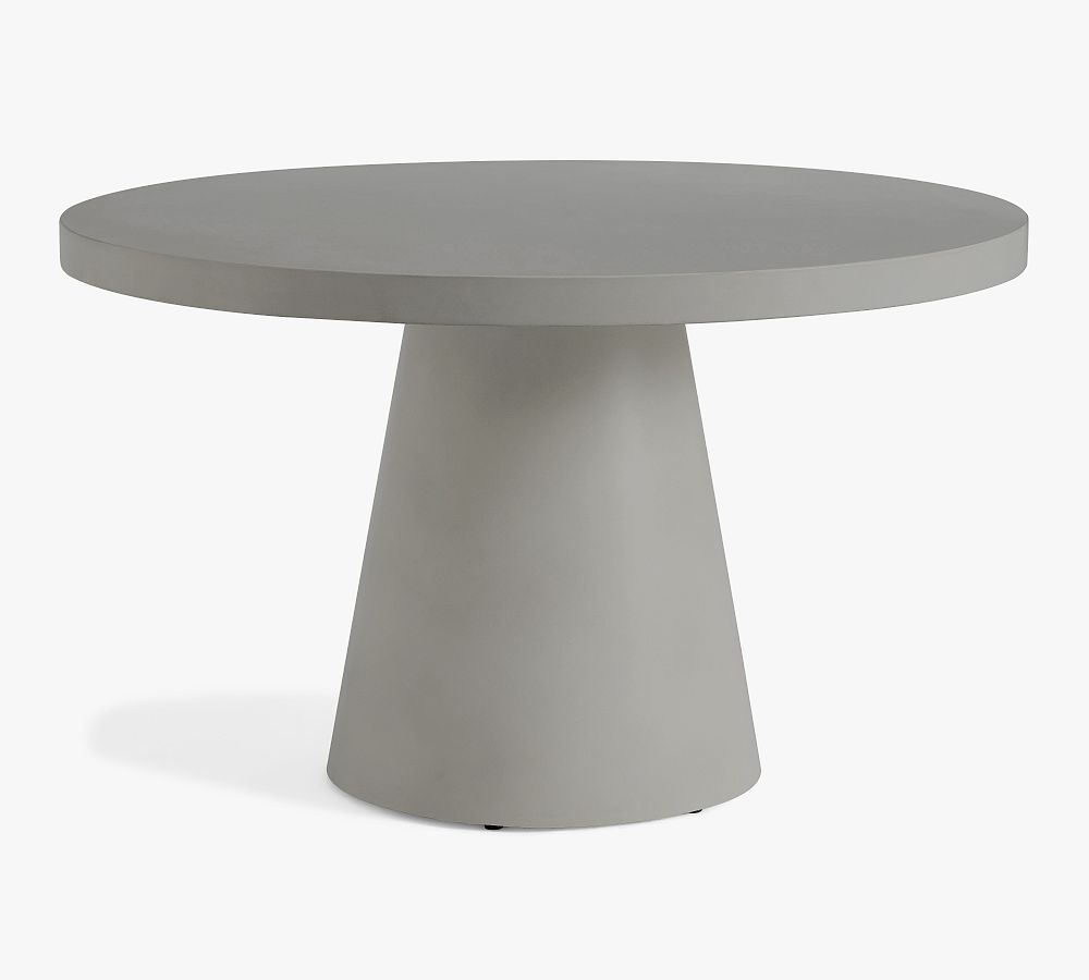 Pomona Concrete Round Outdoor Dining Table Pottery Barn