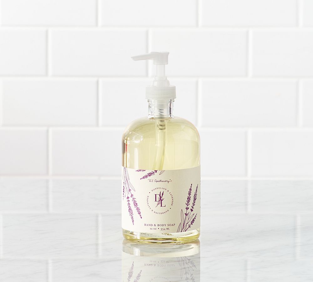 U.S. Apothecary Dandelion & Lavender Liquid Soap, Set of 3