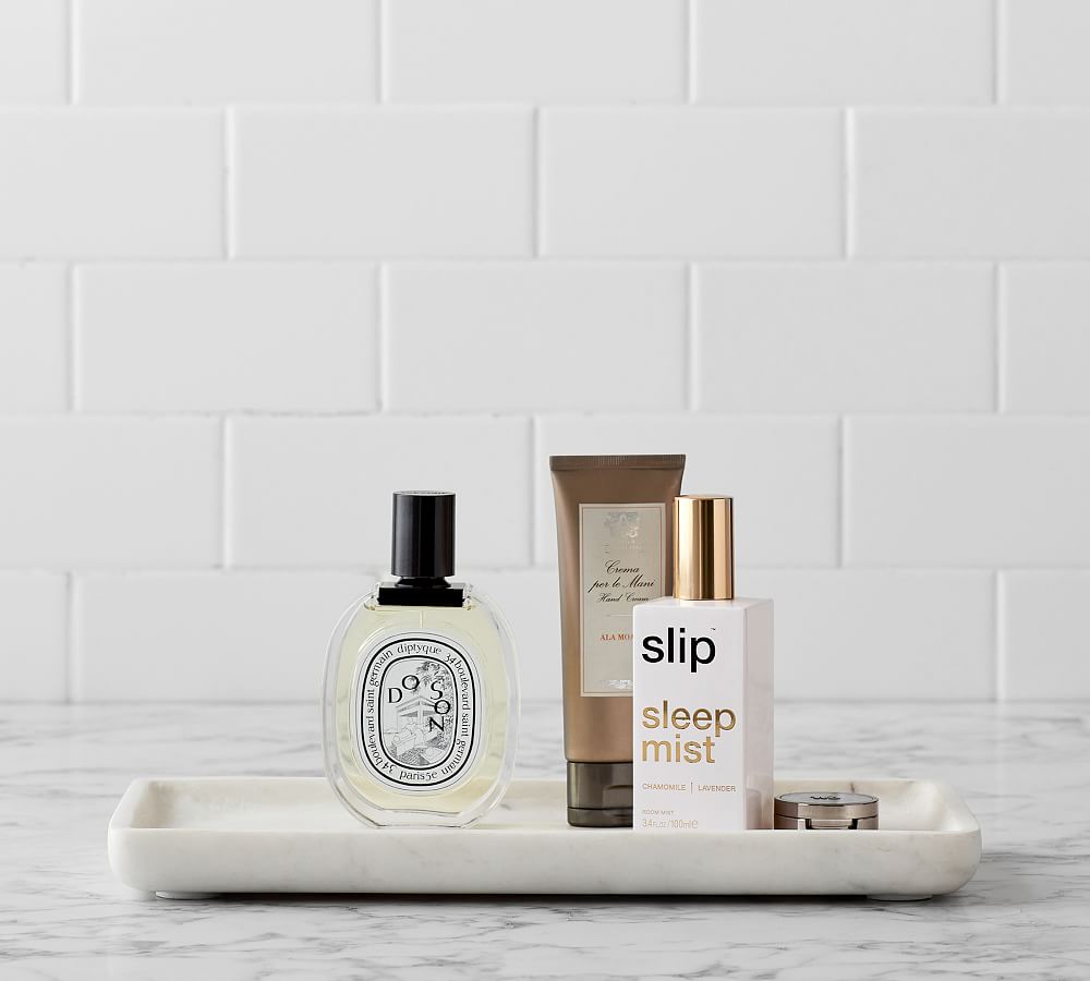 Frost Marble Bathroom Accessories Set Pottery Barn