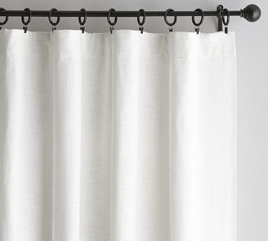 Seaton Textured Cotton Curtain | Pottery Barn