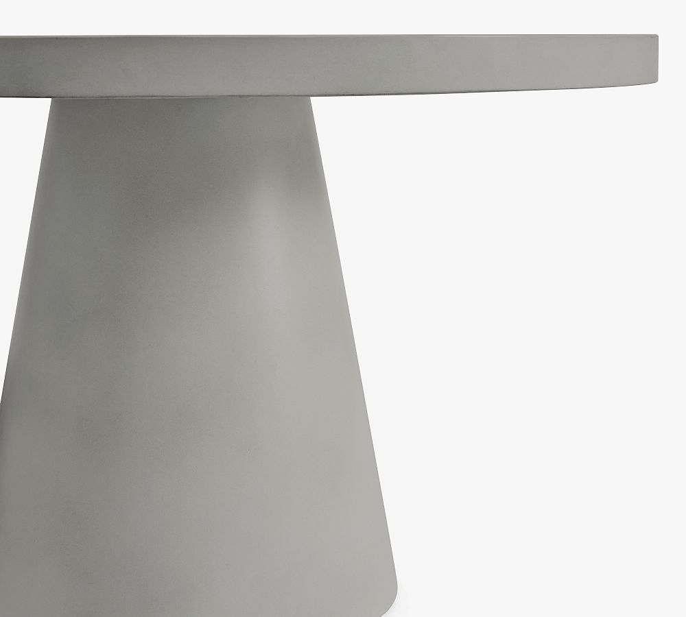 Pomona Concrete Round Outdoor Dining Table Pottery Barn