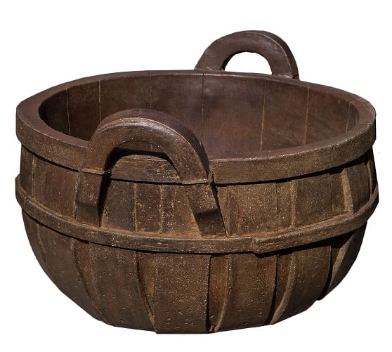 Farmer's Market Basket Outdoor Planters Pottery Barn