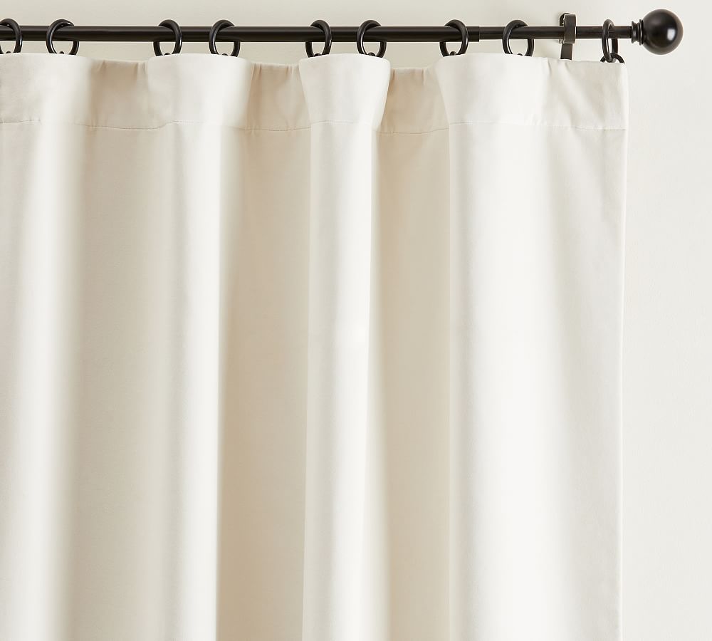 Velvet Twill Blackout Curtain | Pottery Barn