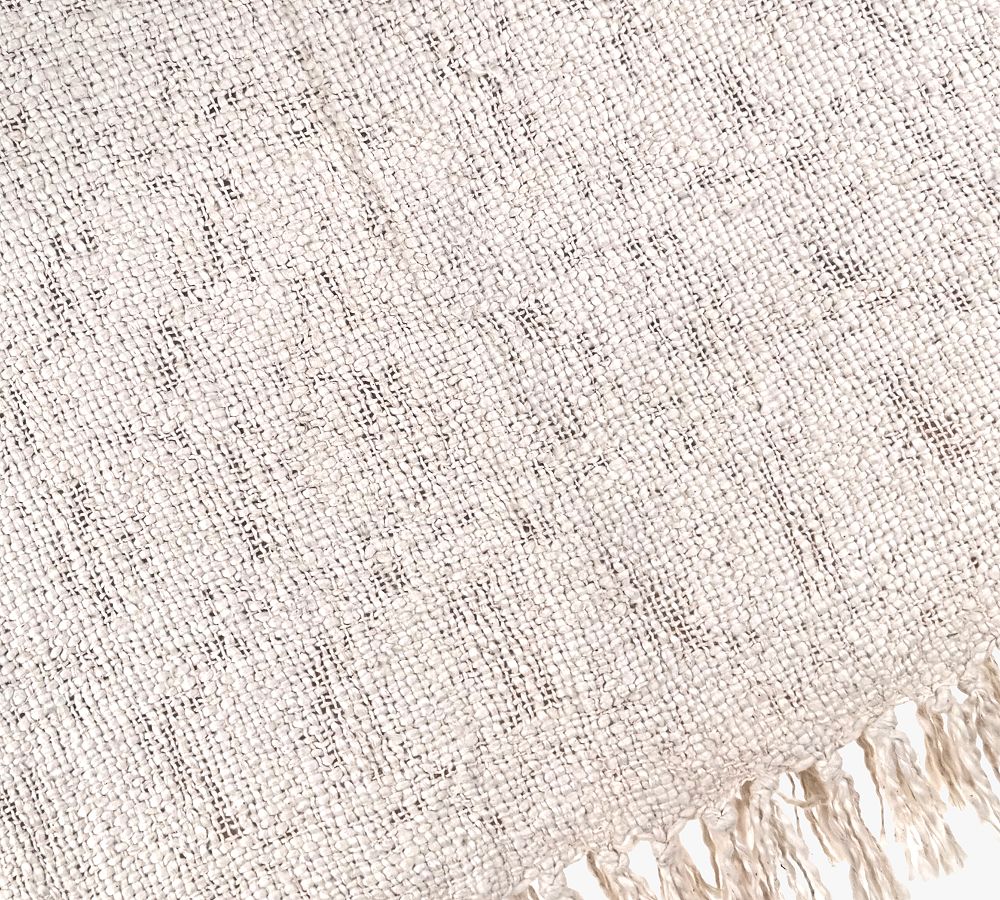 Aruna Handwoven Tassel Fringe Throw Blanket Pottery Barn
