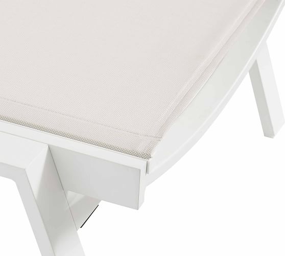 Indio Metal Stackable Chaise Lounge, Set of 2, White Pottery Barn