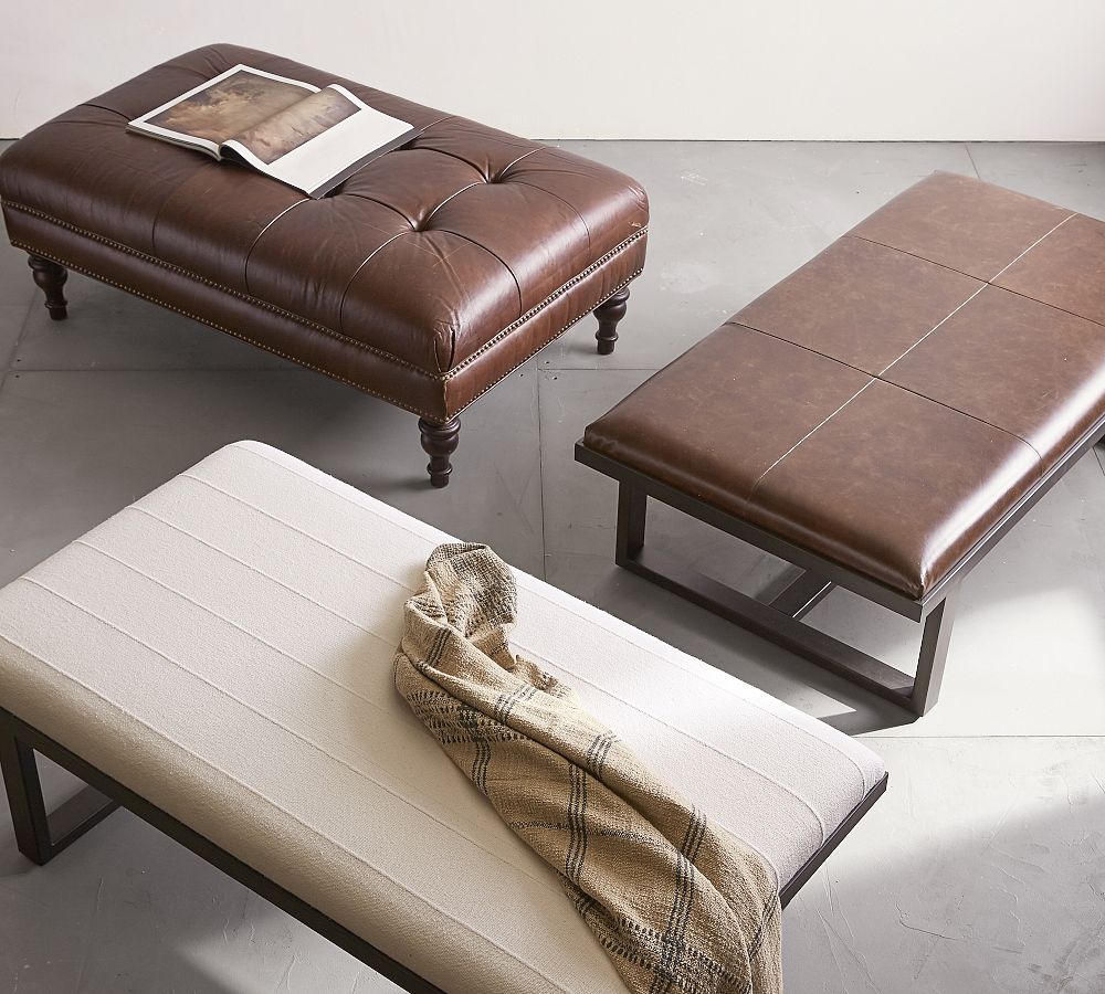 Martin Leather Bench Pottery Barn