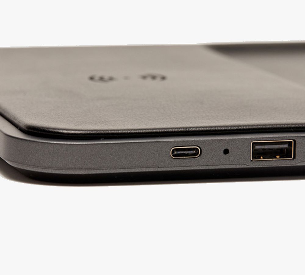 Vegan Leather Wirelss Charging Tray Pottery Barn