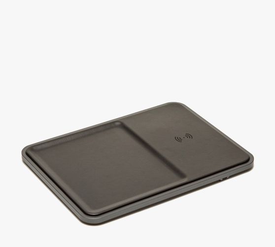 Vegan Leather Wirelss Charging Tray Pottery Barn