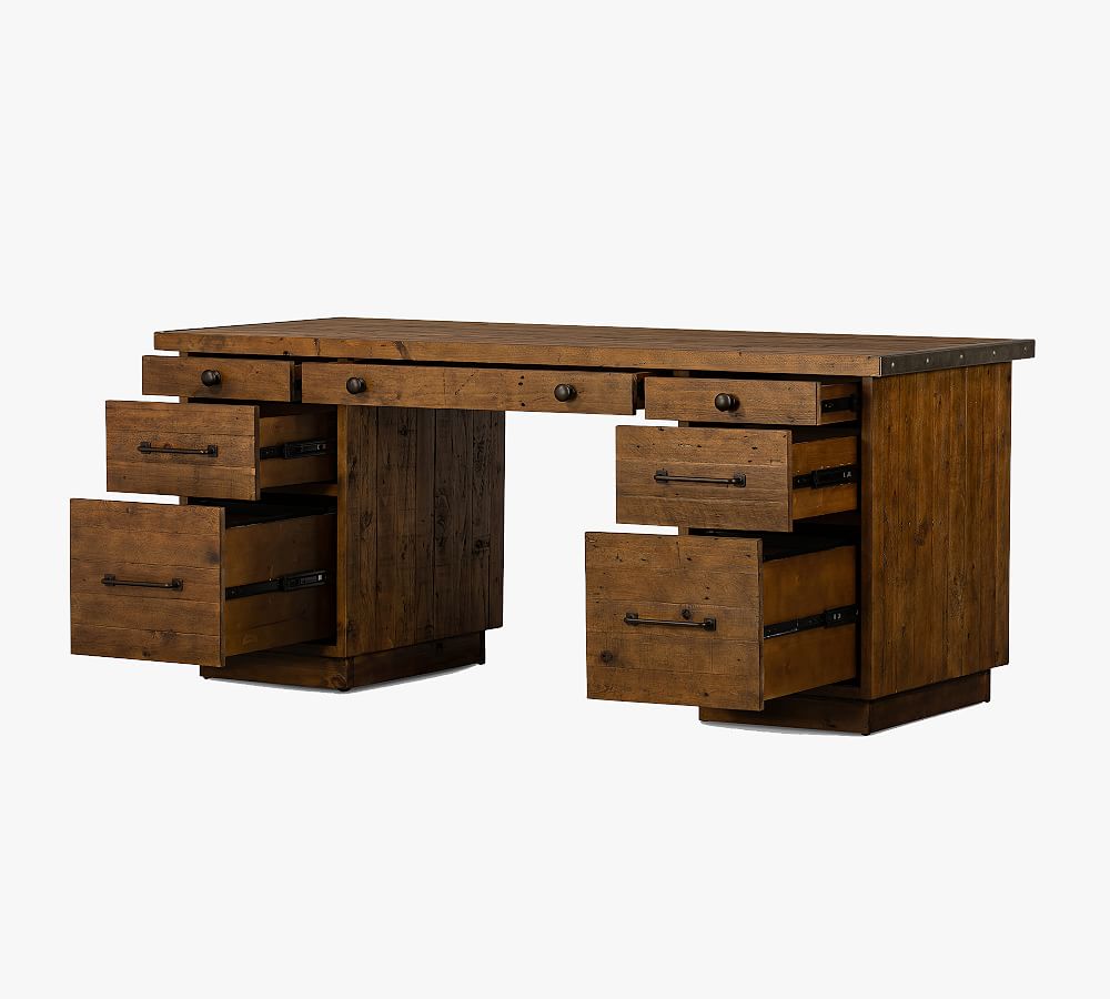 Rustic Reclaimed Wood Executive Desk