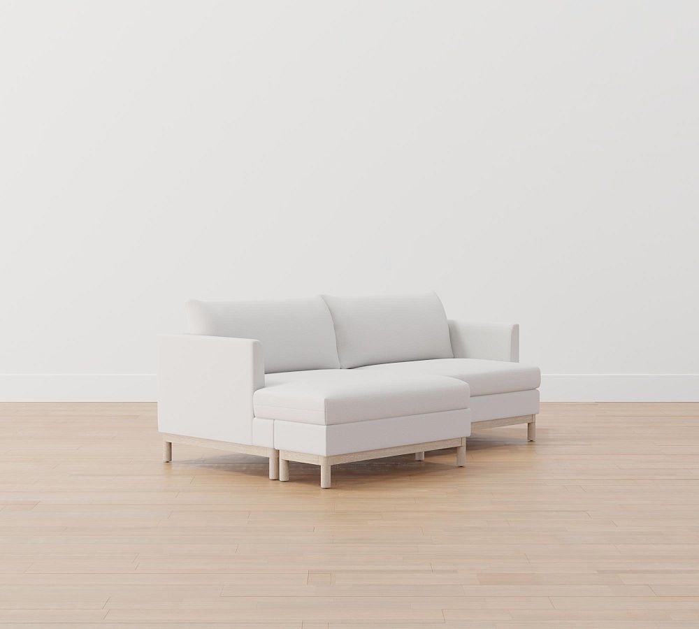 Theo Upholstered Sofa with Reversible Chaise Sectional Pottery Barn