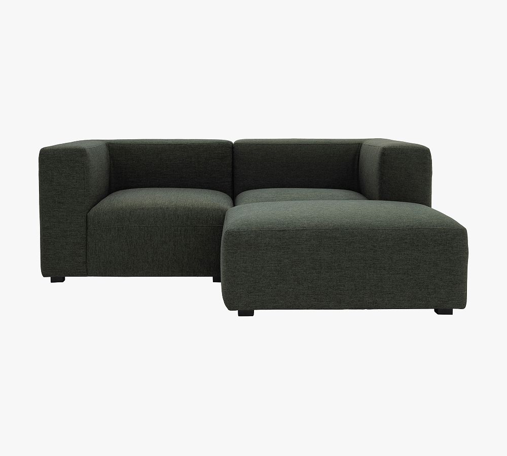 Axel Square Arm Upholstered 3-Piece Modular Sofa Chaise Sectional