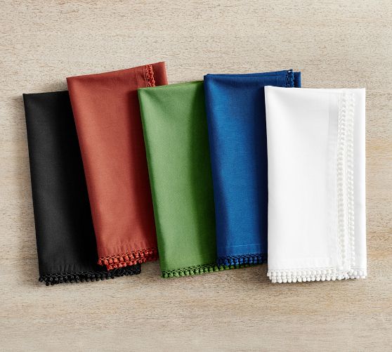 Lace Trim Organic Cotton Napkins Set of 4 Pottery Barn