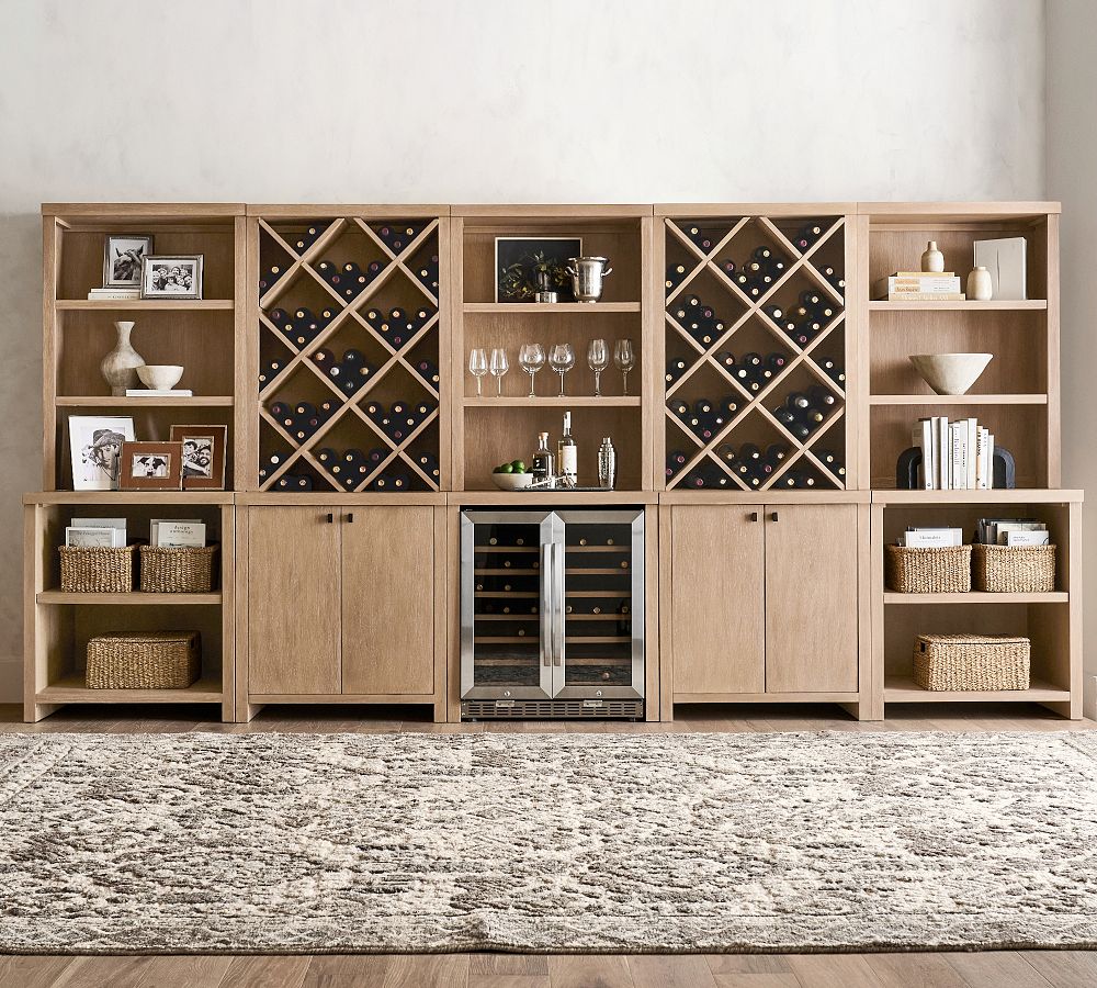 Modern Farmhouse 170" Grand Wine Storage with Cabinets