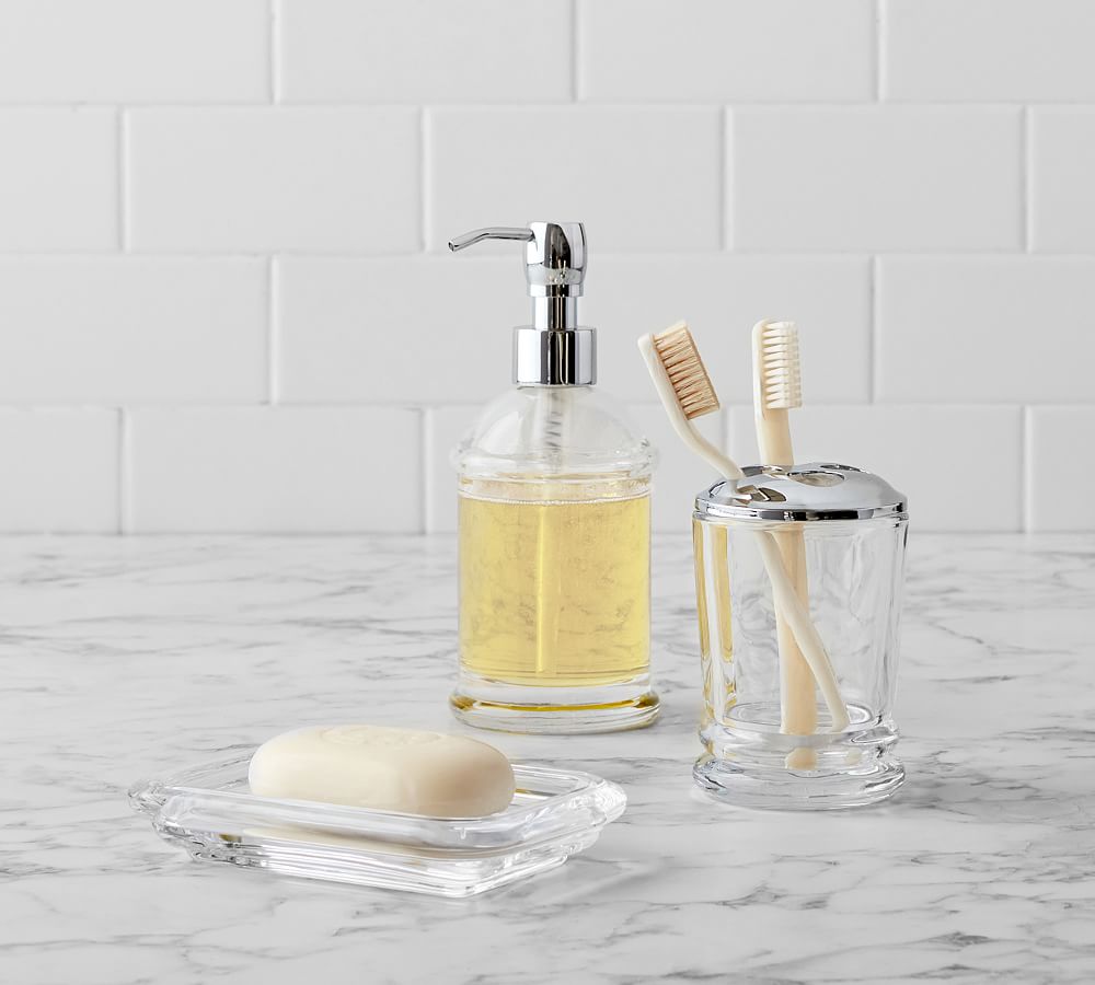 Classic Handcrafted Glass Bathroom Accessories