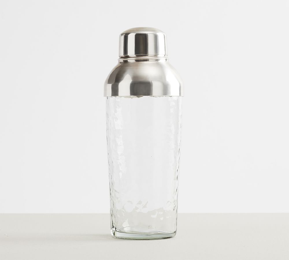 Handmade Hammered Glass Cocktail Shaker Pottery Barn