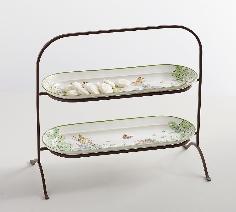 Peter Rabbit™ Stoneware Tiered Stand | Pottery Barn