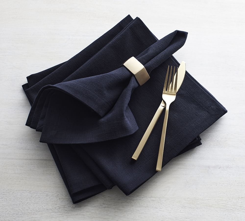 Solid Wheaten Cotton Chambray Table napkins (set of 6)