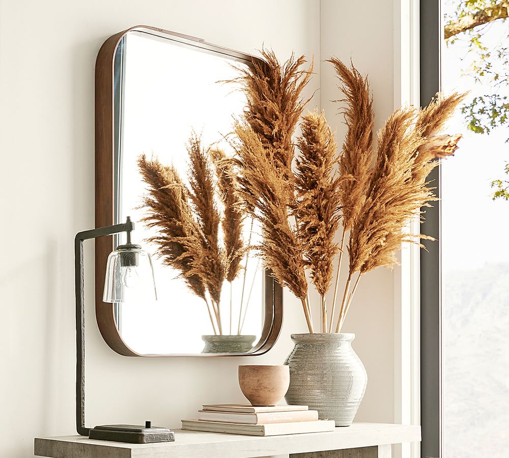 Faux Pampas Grass Branch Set of 3, Rust Pottery Barn