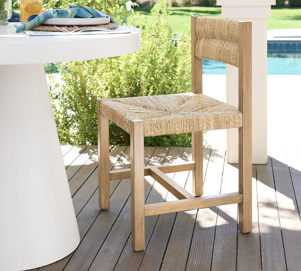 Malibu Woven Outdoor Dining Side Chair Pottery Barn