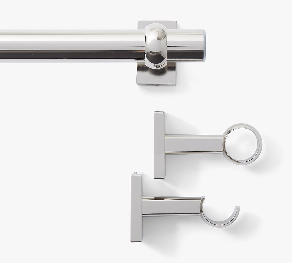 Polished Nickel Curtain Hardware Collection