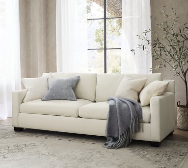 York Square Arm Fabric Sofa | Pottery Barn