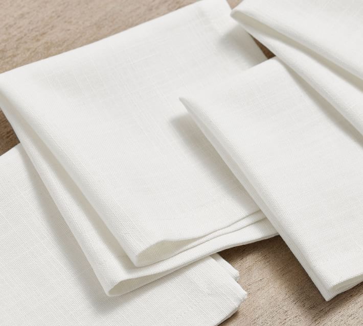 Assorted Napkins Set of 12 Cotton Linen Blend Printed Napkins