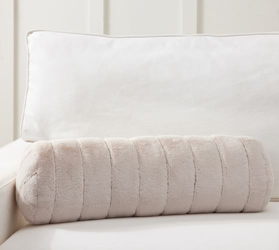 Faux Fur Channel Bolster Pottery Barn