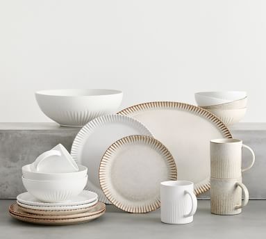 Ridge Textured Stoneware Dinnerware Collection | Pottery Barn