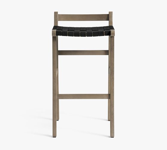 Abbott FSC® Acacia Woven Outdoor Counter Stool Pottery Barn