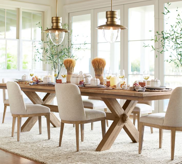 Pottery barn dining chairs upholstered hot sale