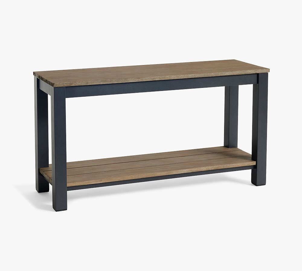Indio FSC® Mahogany & Metal Outdoor Console Table Pottery Barn