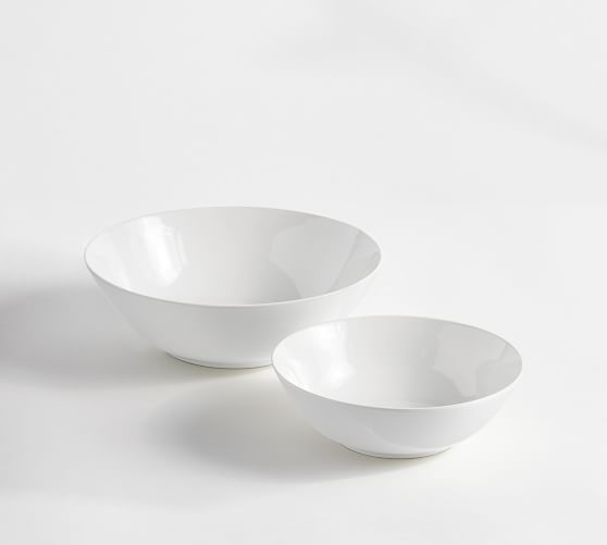 Entertaining Essentials Porcelain Nesting Serving Bowls Set of 2