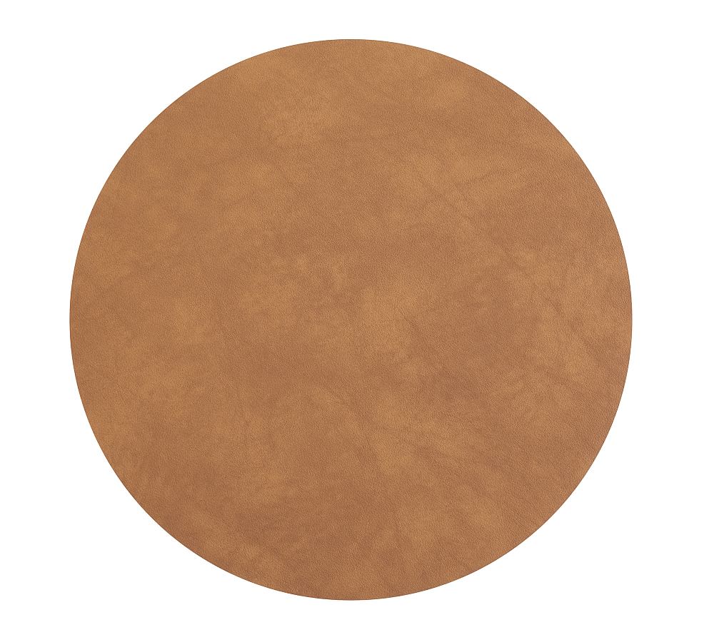 Danish Leather Round Placemats - Set of 4