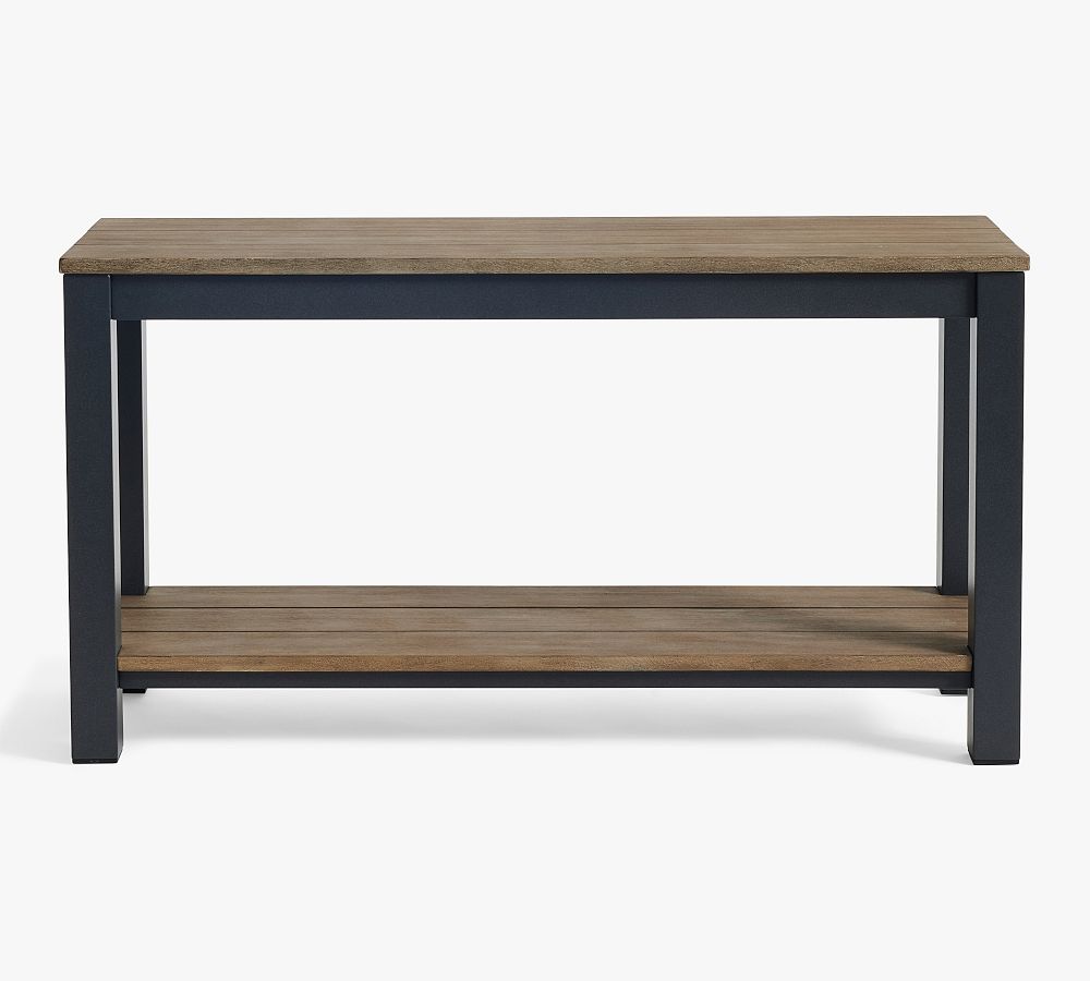 Open Box Indio Fsc® Mahogany And Metal Outdoor Console Table Pottery Barn