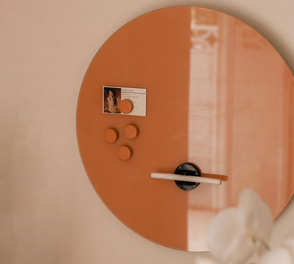 Round Glass Dry Erase Board Pottery Barn