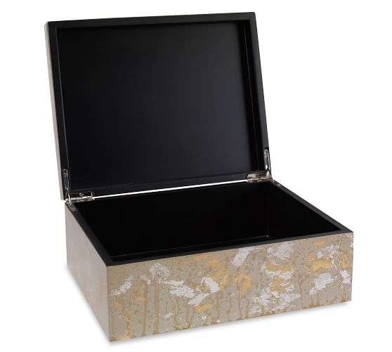 Edie Gold/Silver Decorative Box Pottery Barn