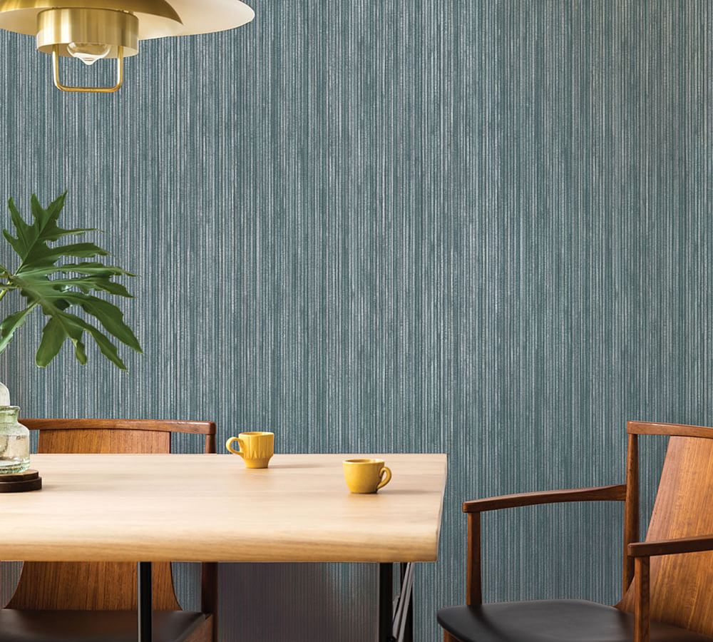 Grasscloth Chambray Peel & Stick Removable Wallpaper