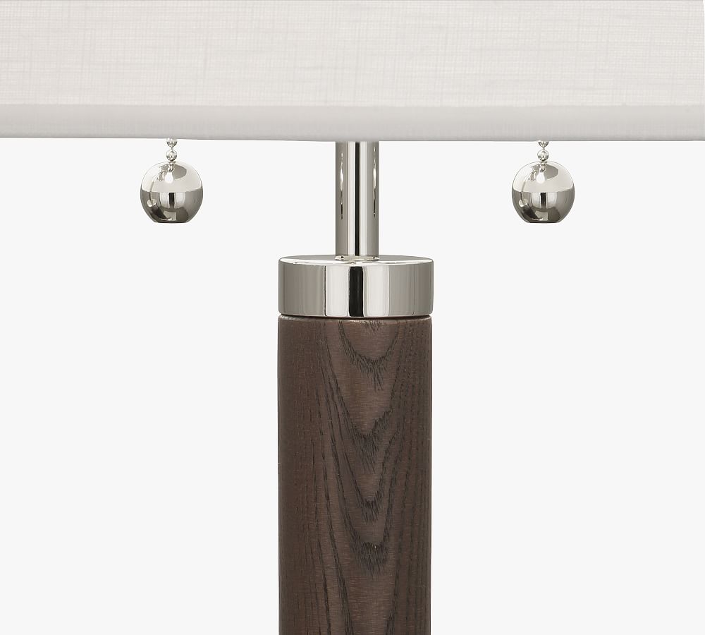 Grant Wood & Metal Table Lamp Pottery Barn