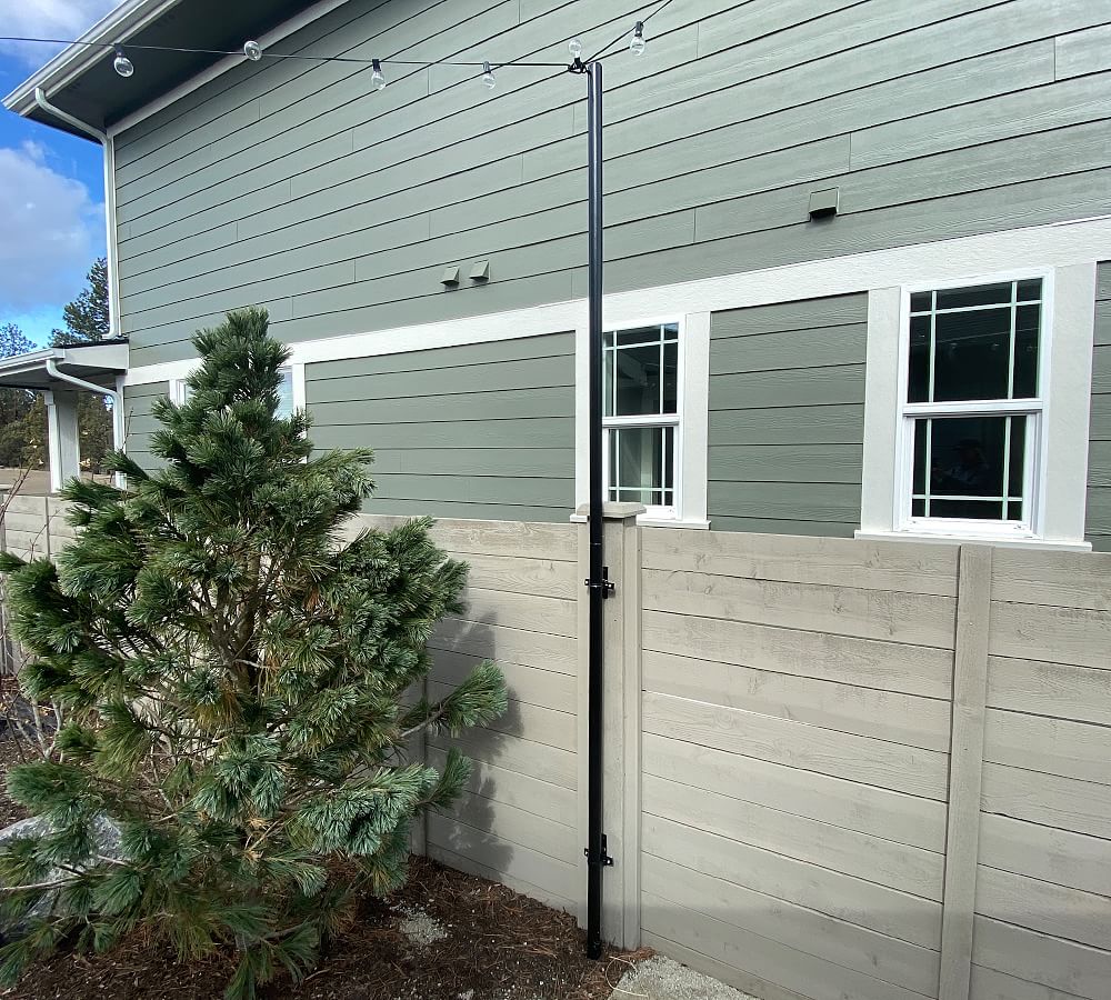 Bistro Wall Mounted String Lights Posts | Pottery Barn