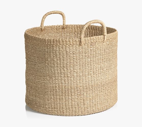 Myra Handwoven Cylinder Basket Pottery Barn