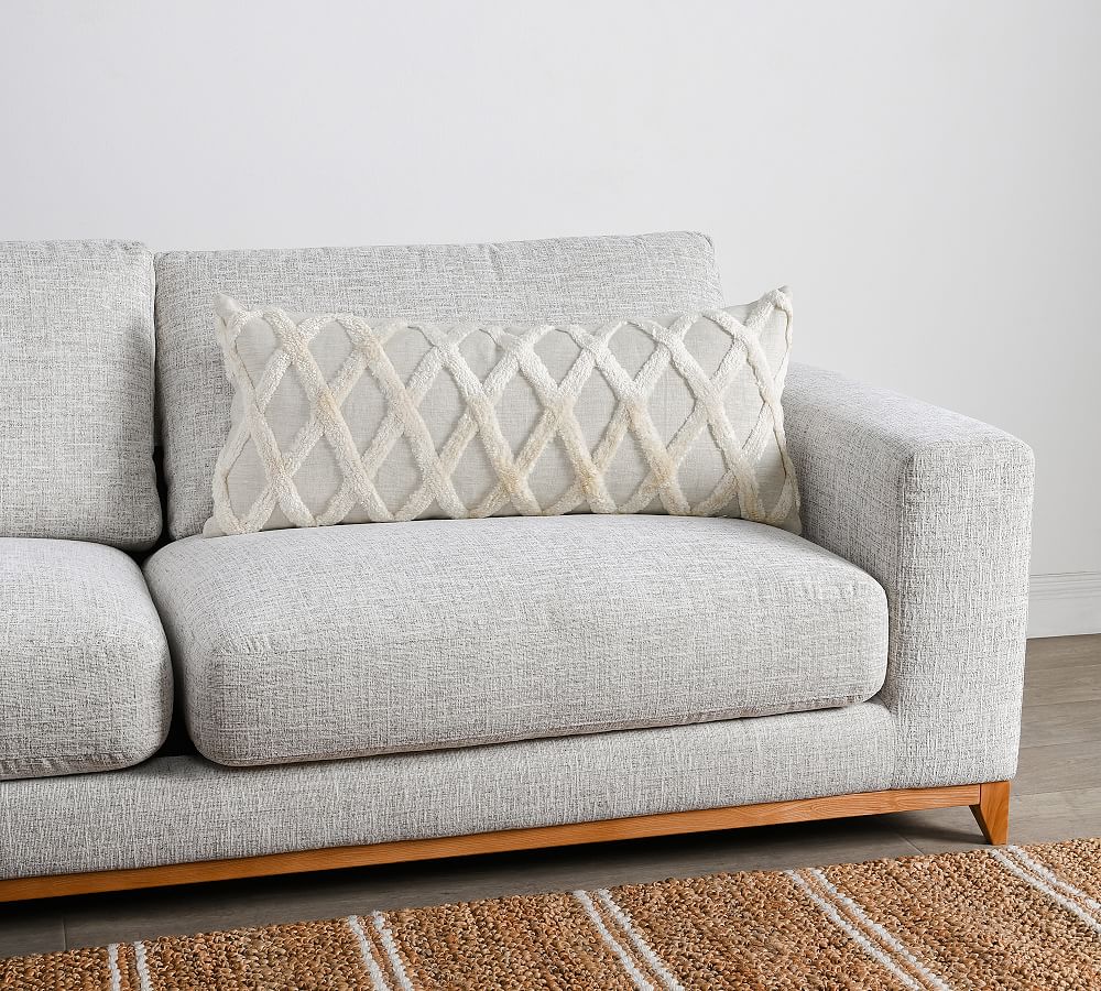 Cannon Diamond Textured Lumbar Throw Pillow Pottery Barn