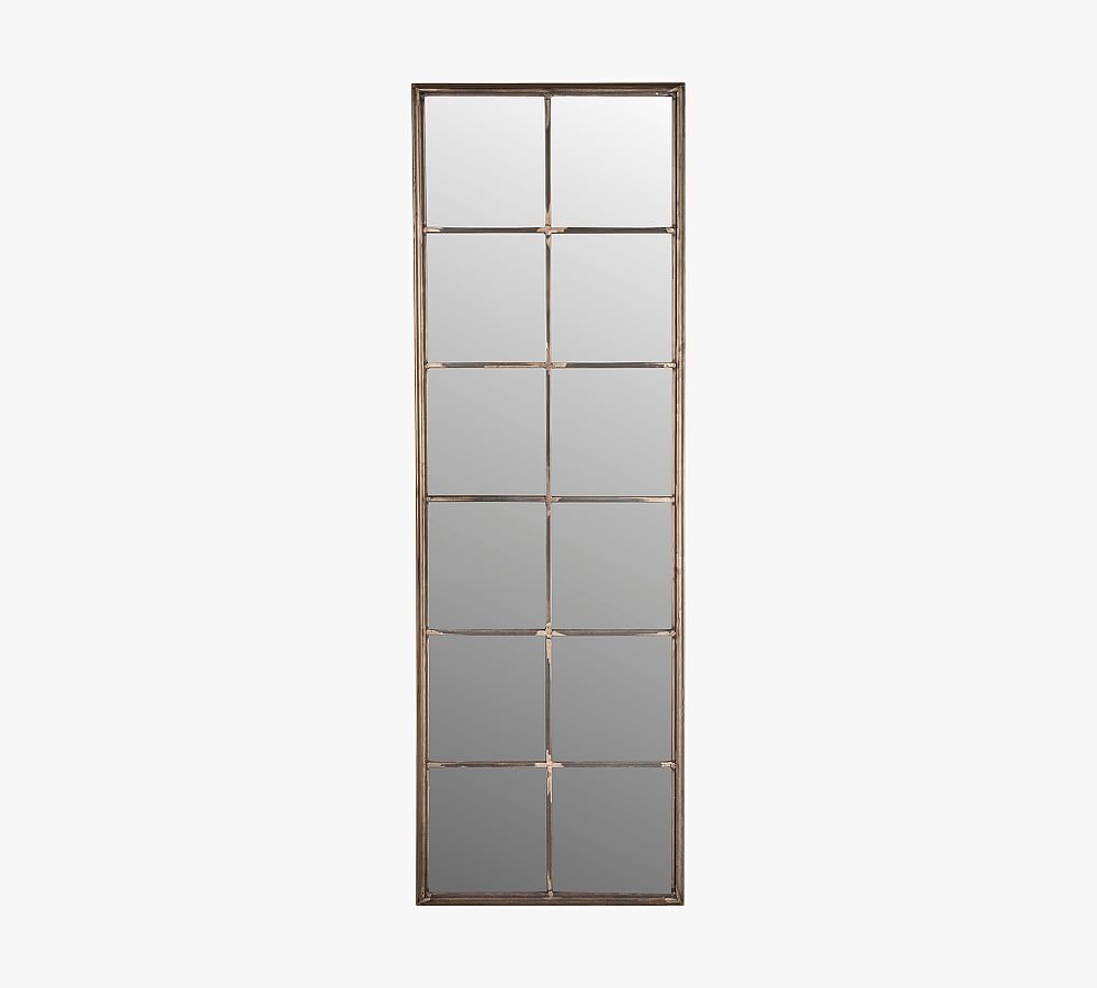 Windowpane Metal Wall Mirror - 16"W x 48"H